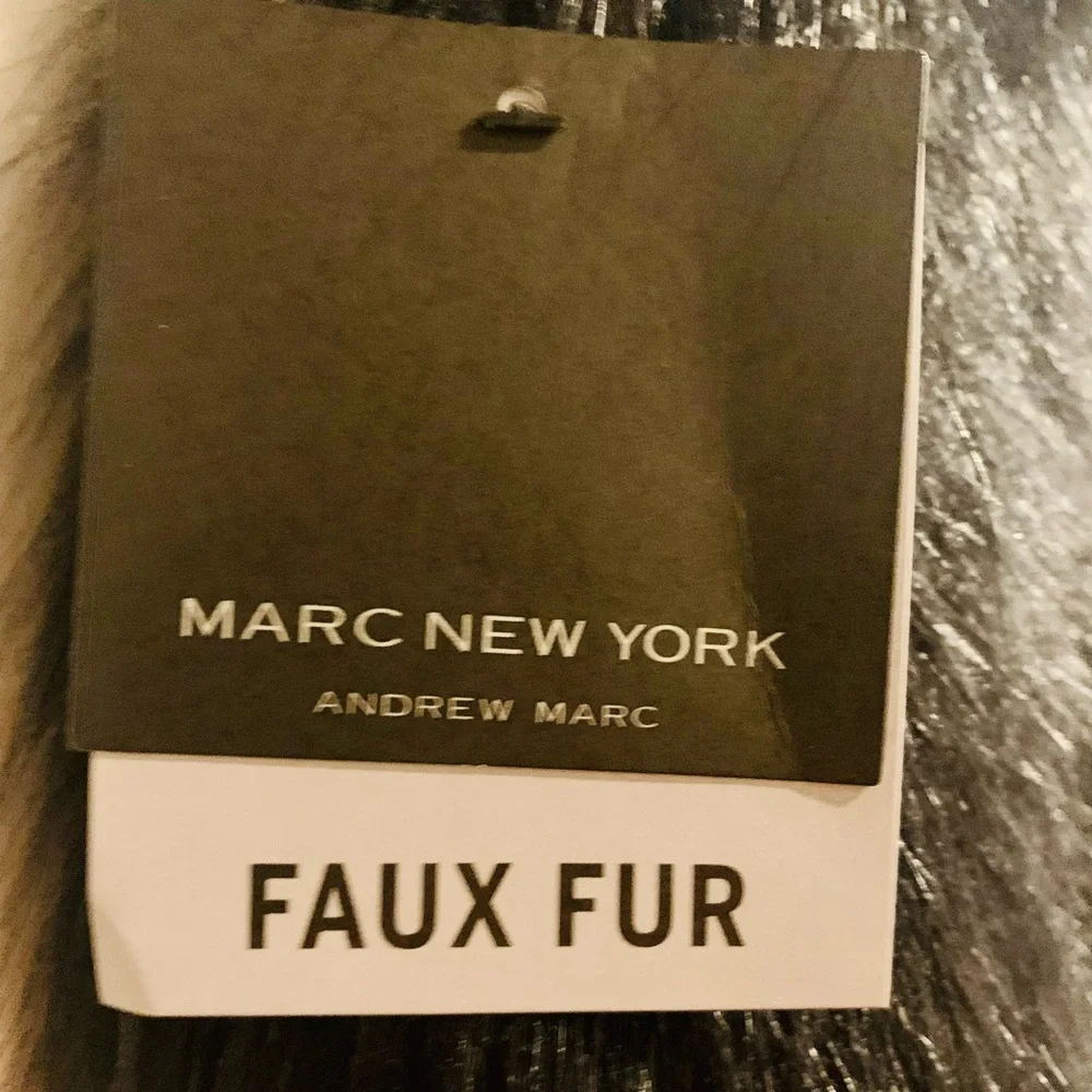 Marc New York Black Faux Fur Fringe Vest - Picture 5 of 5
